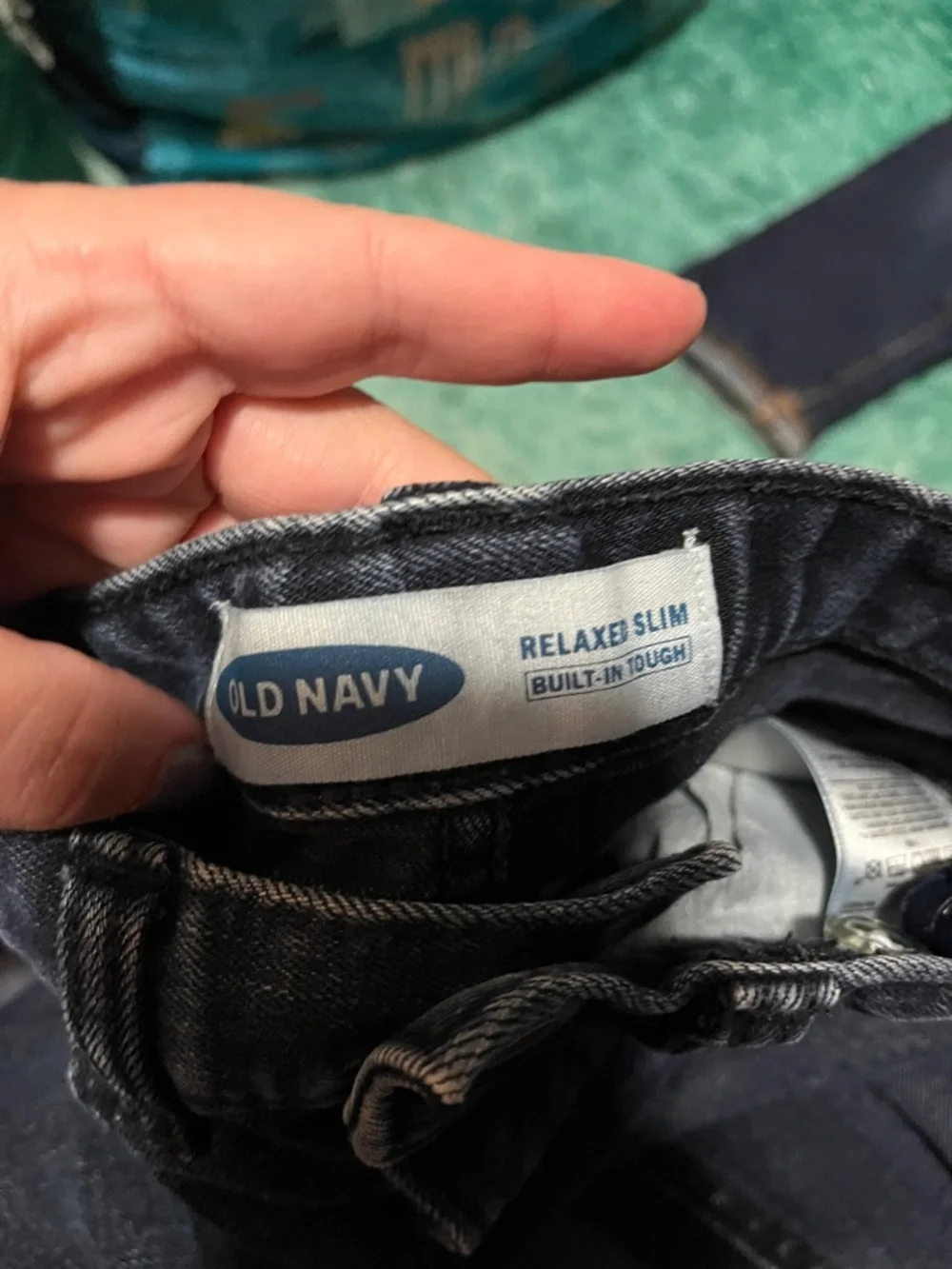 Old Navy Dark Blue Relaxed Slim Kids' Jeans - Picture 2 of 6